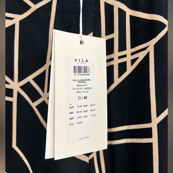 ASOS geometric wide leg pants - Picture 2 of 2